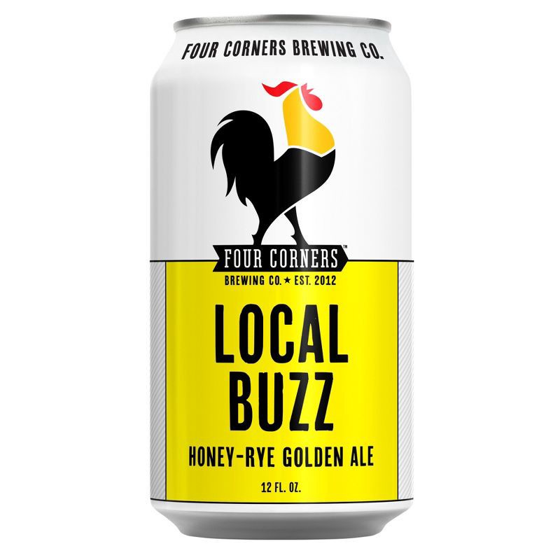 slide 2 of 7, Four Corners Brewing Co. Four Corners Local Buzz Honey-Rye Golden Ale Beer - 6pk/12 fl oz Cans, 6 ct; 12 fl oz