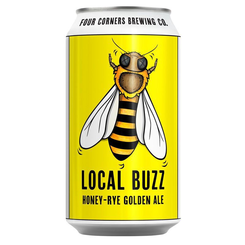 slide 3 of 7, Four Corners Brewing Co. Four Corners Local Buzz Honey-Rye Golden Ale Beer - 6pk/12 fl oz Cans, 6 ct; 12 fl oz