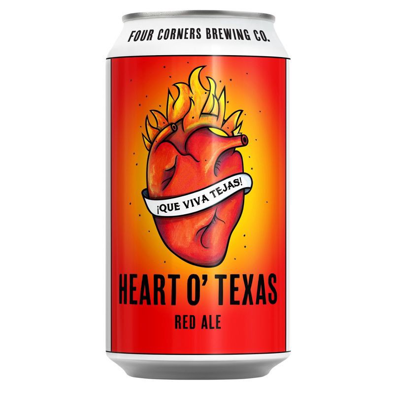 slide 6 of 6, Four Corners Brewing Co. Four Corners Heart O' Texas Red Ale Beer - 6pk/12 fl oz Cans, 6 ct; 12 fl oz