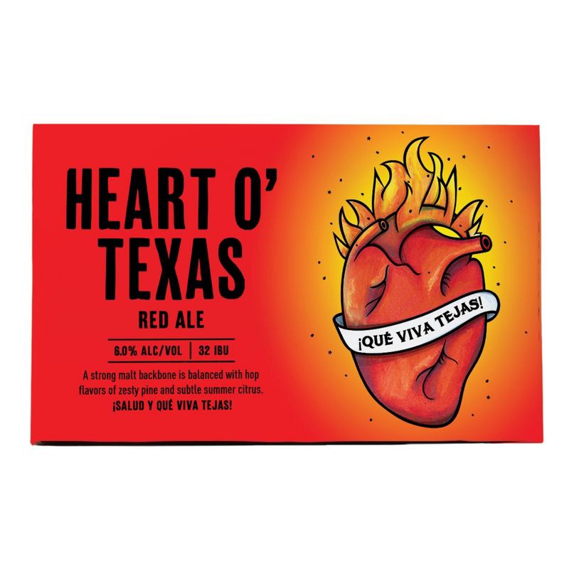 slide 4 of 6, Four Corners Brewing Co. Four Corners Heart O' Texas Red Ale Beer - 6pk/12 fl oz Cans, 6 ct; 12 fl oz