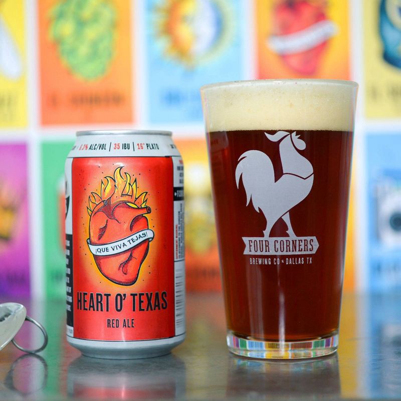 slide 2 of 6, Four Corners Brewing Co. Four Corners Heart O' Texas Red Ale Beer - 6pk/12 fl oz Cans, 6 ct; 12 fl oz