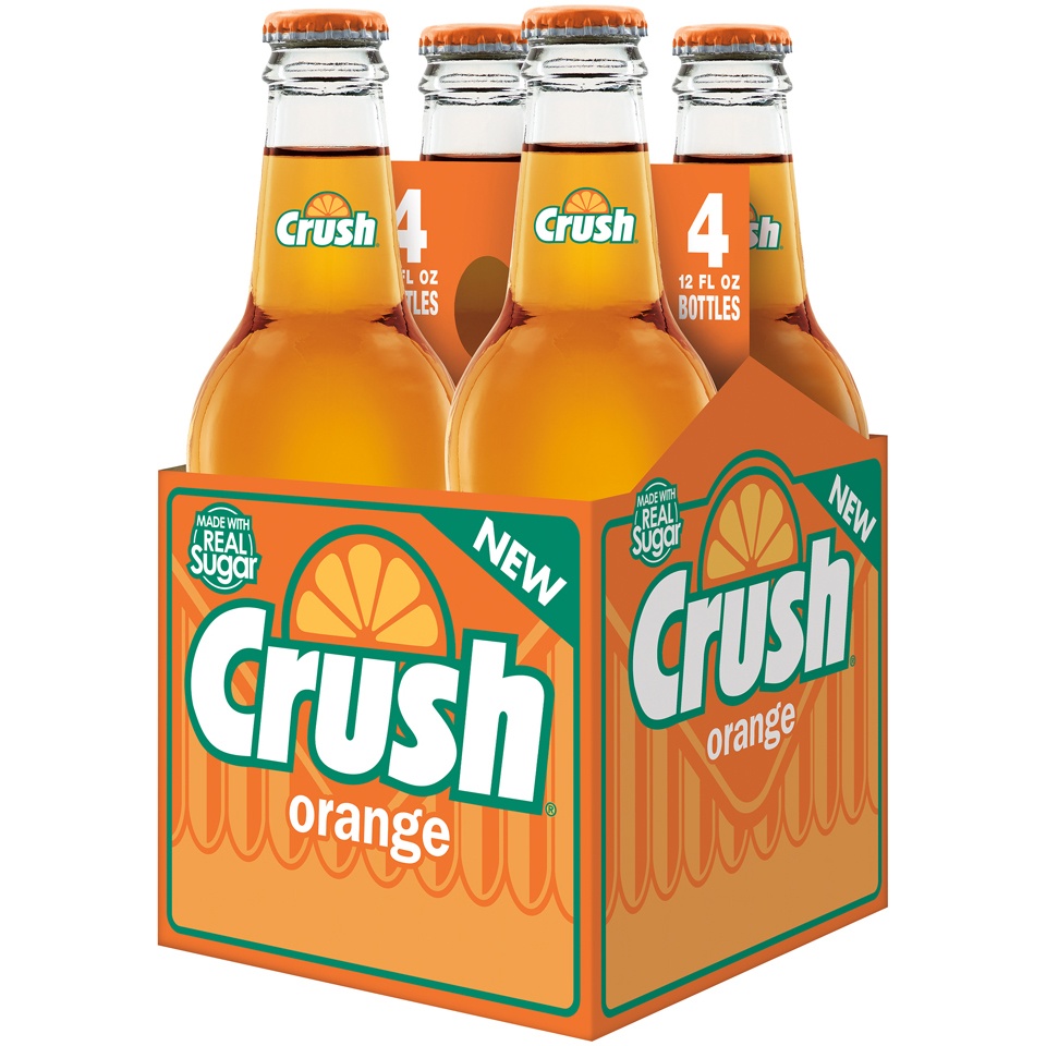 slide 3 of 4, Crush Soda, Orange- 48 oz, 4 ct; 12 fl oz