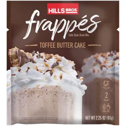 Hills Bros. Frappes Toffee Butter Cake Cafe Style Drink Mix 2.25 oz. Pouch