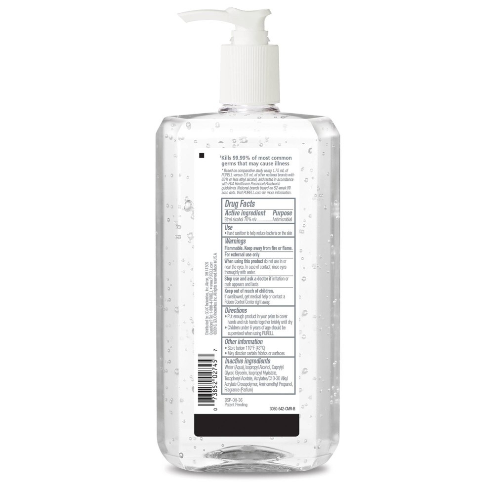 slide 2 of 4, Purell Advanced Hand Sanitizer Refreshing Gel Pump Bottle - 33.8 fl oz, 33.8 fl oz