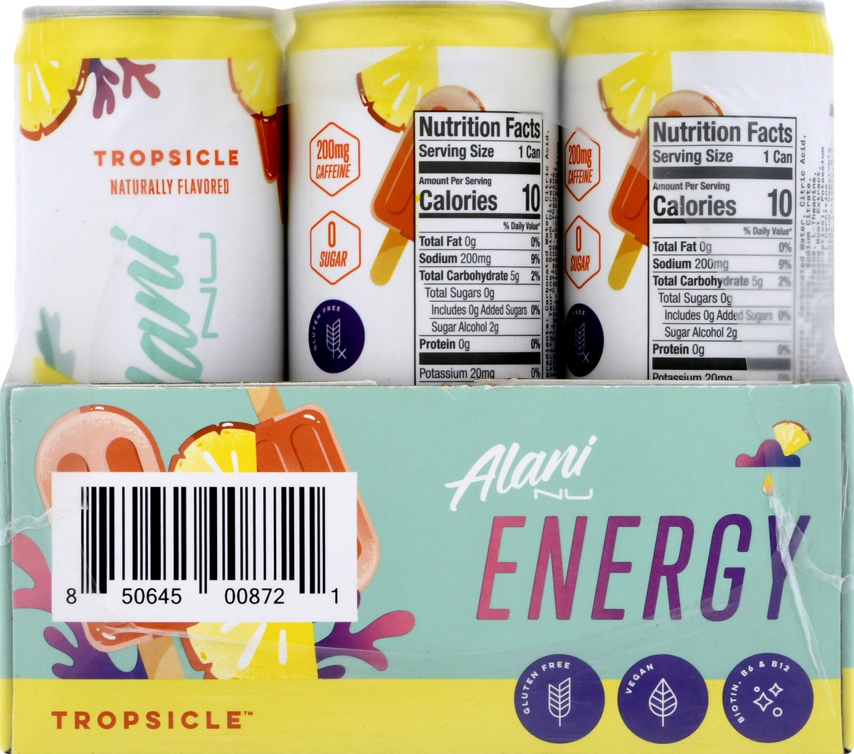 slide 12 of 13, Alani Nu 12 Pack Tropsicle Energy Drink 12 ea - 12 ct, 12 ct