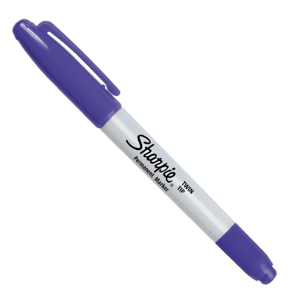 slide 1 of 1, Sharpie Twin-Tip Permanent Marker, Purple, 1 ct