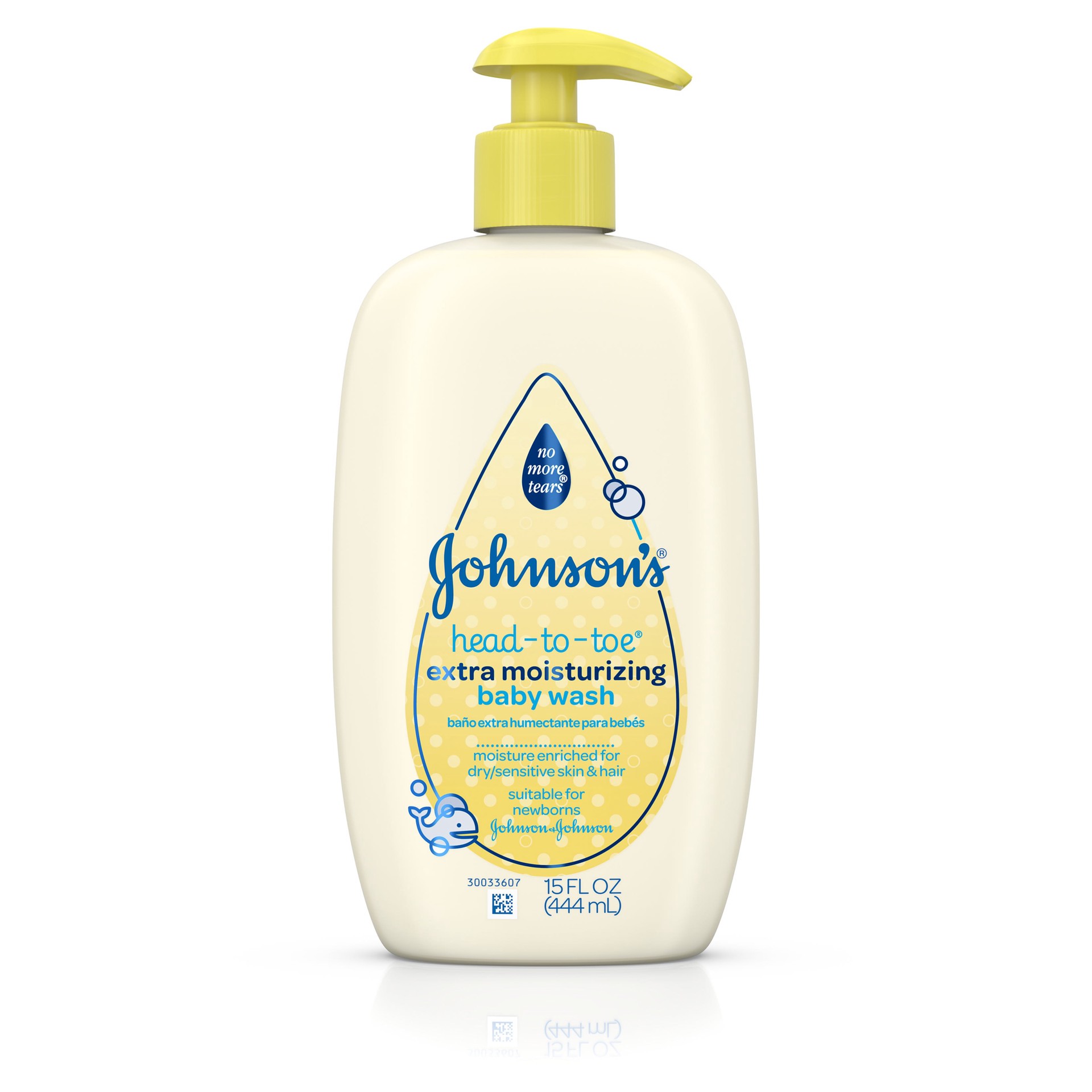 slide 1 of 6, Johnson's JOHNSON'S HEAD-TO-TOE Extra Moisturizing Baby Wash, 15 Fl. Oz, 15 fl oz