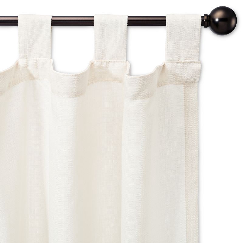 slide 2 of 4, 28"-48" Café Ball Curtain Rod Oil Rubbed Bronze - Room Essentials™: Adjustable Metal Rod, Single, Brown, 1 ct