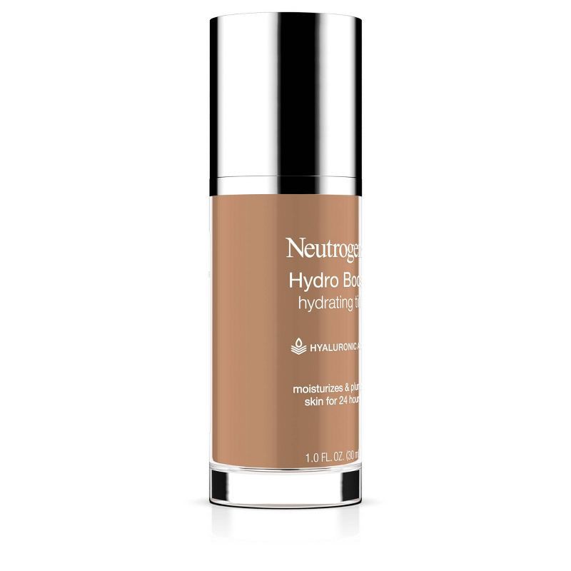 slide 6 of 7, Neutrogena Hydro Boost Hydrating Tint Liquid Foundation with Hyaluronic Acid, Moisturizing & Lightweight Water Gel Formula - 115 Cocoa, 1 ct