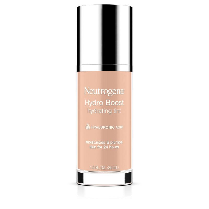 slide 1 of 7, Neutrogena Hydro Boost Hydrating Tint Liquid Foundation with Hyaluronic Acid, Moisturizing & Lightweight Water Gel Formula - 20 Ivory, 1 ct