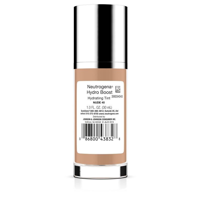 slide 2 of 7, Neutrogena Hydro Boost Hydrating Tint Liquid Foundation with Hyaluronic Acid, Moisturizing & Lightweight Water Gel Formula - 40 Nude, 1 ct