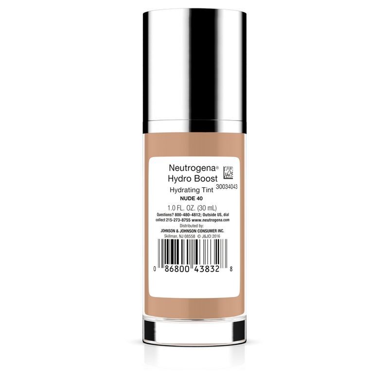 slide 9 of 10, Neutrogena Hydro Boost Hydrating Tint Liquid Foundation with Hyaluronic Acid, Moisturizing & Lightweight Water Gel Formula - 40 Nude, 1 ct