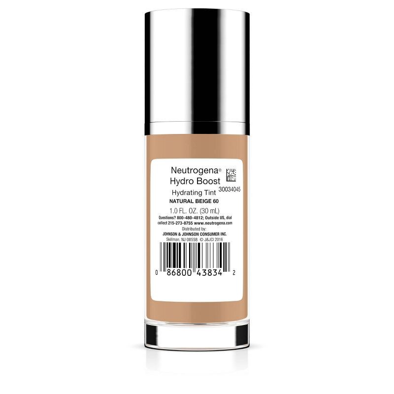 slide 2 of 7, Neutrogena Hydro Boost Hydrating Tint Liquid Foundation with Hyaluronic Acid, Moisturizing & Lightweight Water Gel Formula - 60 Natural Beige, 1 ct