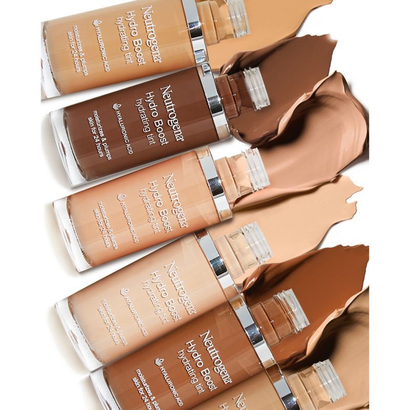 slide 7 of 7, Neutrogena Hydro Boost Hydrating Tint Liquid Foundation with Hyaluronic Acid, Moisturizing & Lightweight Water Gel Formula - 85 Honey, 1 ct
