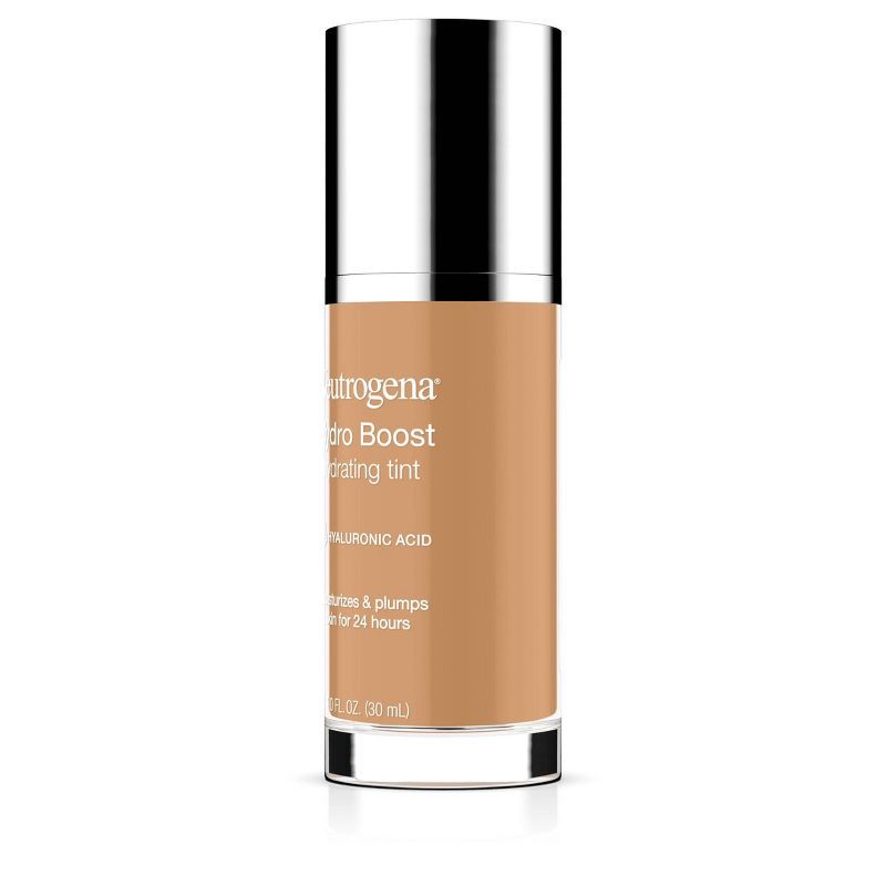 slide 7 of 7, Neutrogena Hydro Boost Hydrating Tint Liquid Foundation with Hyaluronic Acid, Moisturizing & Lightweight Water Gel Formula - 85 Honey, 1 ct