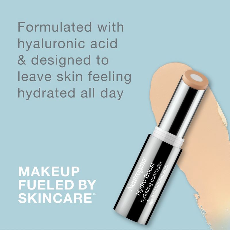 slide 3 of 8, Neutrogena Hydro Boost Hydrating Concealer Stick with Hyaluronic Acid for Dry Skin - 10 Fair - 0.12oz, 0.12 oz