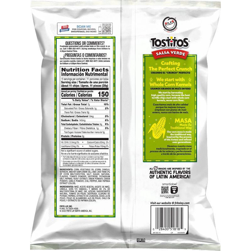 slide 2 of 7, Tostitos Salsa Verde Tortilla Chips - 11oz, 11 oz