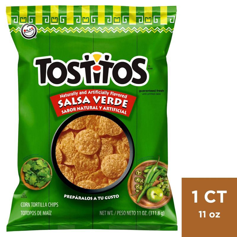 slide 1 of 5, Tostitos Salsa Verde Tortilla Chips - 11oz, 11 oz