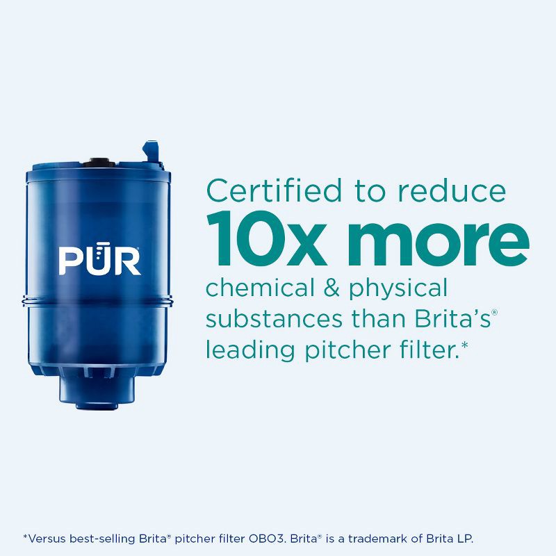 slide 3 of 14, PUR Filtration PLUS Faucet Horizontal Mount Water Filtration System Chrome PFM400H: Best Sink Filter, Lead & Mercury Removal, Easy Install, 1 ct