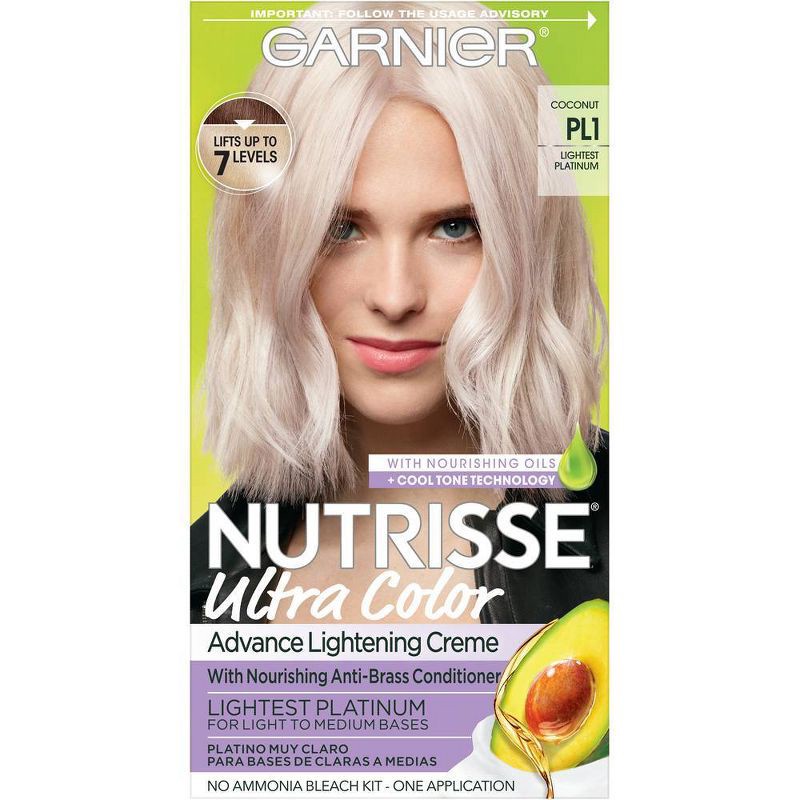 slide 1 of 9, Garnier Nutrisse Ultra Color Blondes Advance Lightening Cream - Lightest Platinum, 1 ct