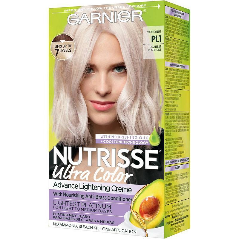 slide 8 of 9, Garnier Nutrisse Ultra Color Blondes Advance Lightening Cream - Lightest Platinum, 1 ct