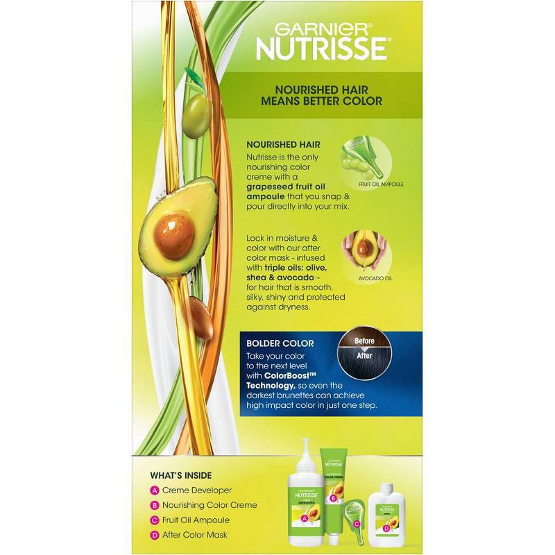 slide 2 of 13, Garnier Nutrisse Ultra Nourishing Color Creme - IN1 Dark Intense Indigo, 1 ct