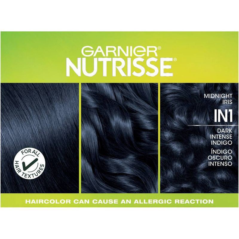 slide 7 of 10, Garnier Nutrisse Ultra Nourishing Color Creme - IN1 Dark Intense Indigo, 1 ct