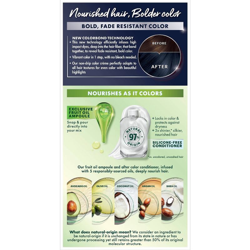 slide 11 of 13, Garnier Nutrisse Ultra Nourishing Color Creme - IN1 Dark Intense Indigo, 1 ct