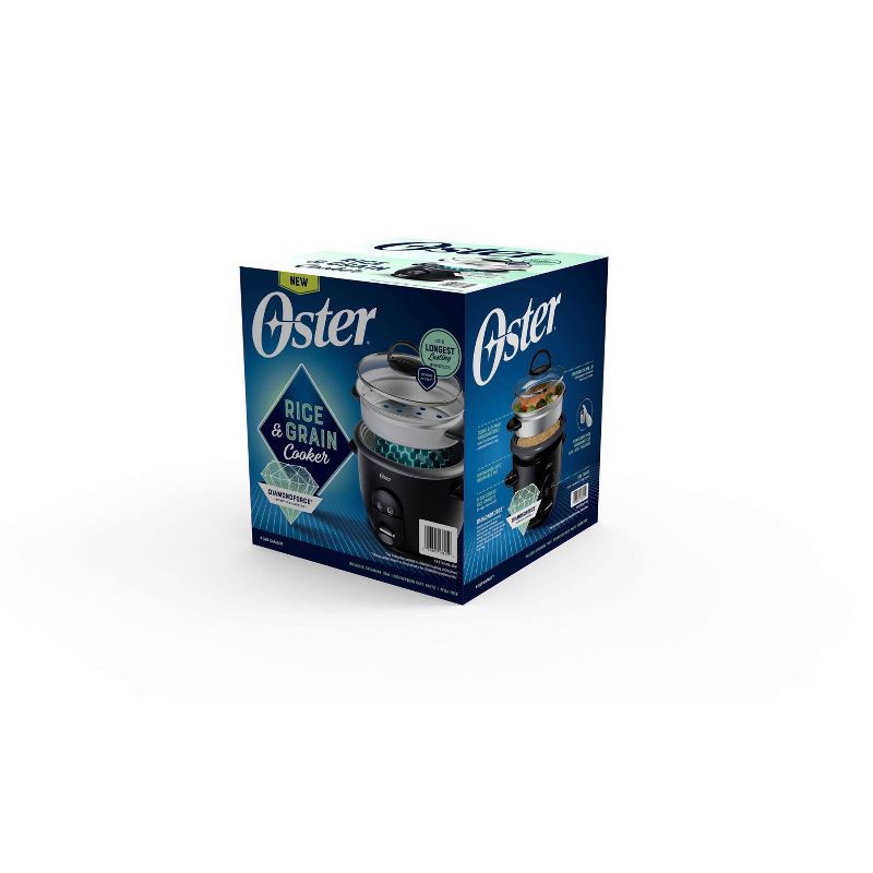 slide 6 of 6, Oster DiamondForce 6 Cup Nonstick Electric Rice Cooker - Black, 1 ct