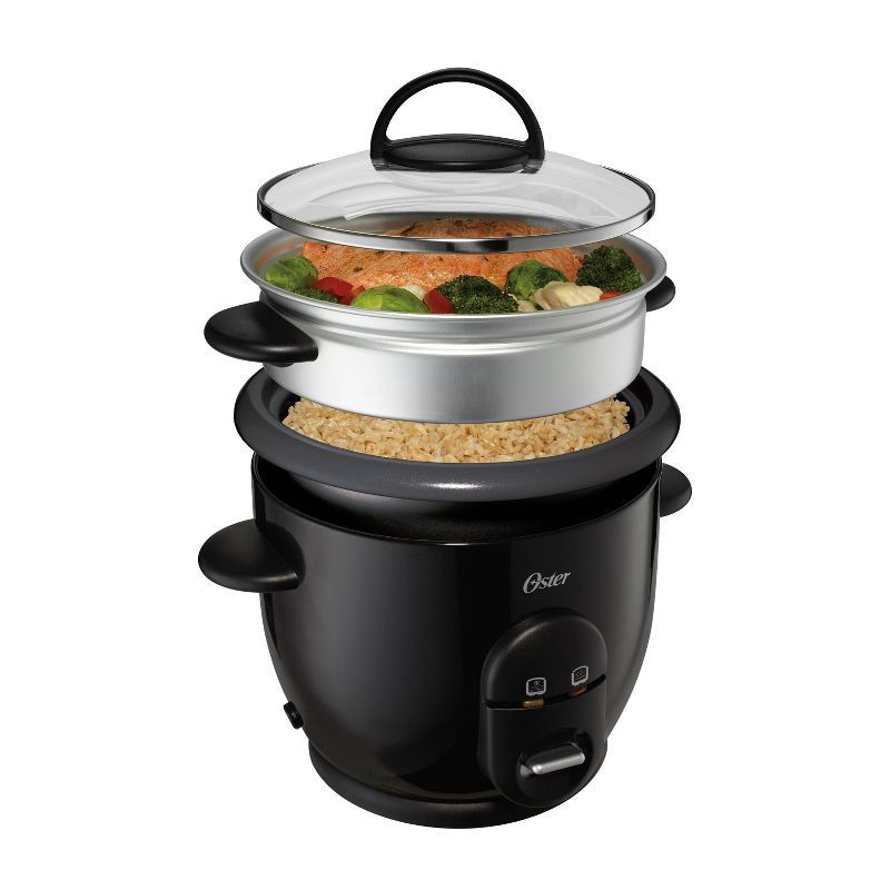slide 1 of 6, Oster DiamondForce 6 Cup Nonstick Electric Rice Cooker - Black, 1 ct