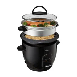Oster DiamondForce 6 Cup Nonstick Electric Rice Cooker - Black