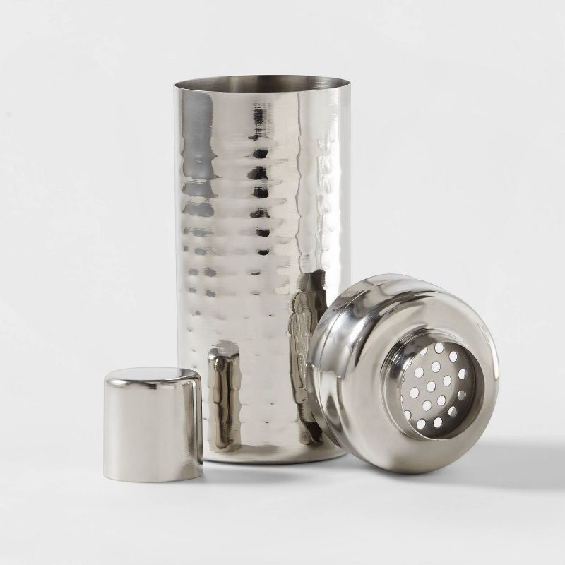 slide 3 of 3, Stainless Steel Hammered Cocktail Shaker - Threshold™, 1 ct