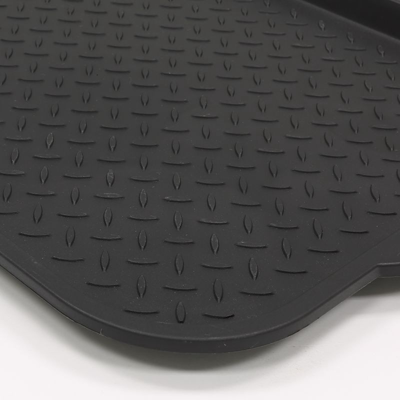 slide 2 of 8, Mohawk 1'7"x3'3" Black Boot Tray Black: Waterproof Shoe Mat Tray, Indoor/Outdoor, Polypropylene, Flat Pile, 1 ct