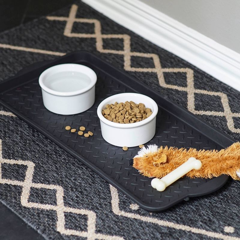 slide 8 of 8, Mohawk 1'7"x3'3" Black Boot Tray Black: Waterproof Shoe Mat Tray, Indoor/Outdoor, Polypropylene, Flat Pile, 1 ct