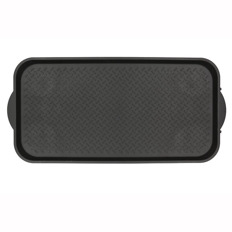 slide 1 of 8, Mohawk 1'7"x3'3" Black Boot Tray Black: Waterproof Shoe Mat Tray, Indoor/Outdoor, Polypropylene, Flat Pile, 1 ct