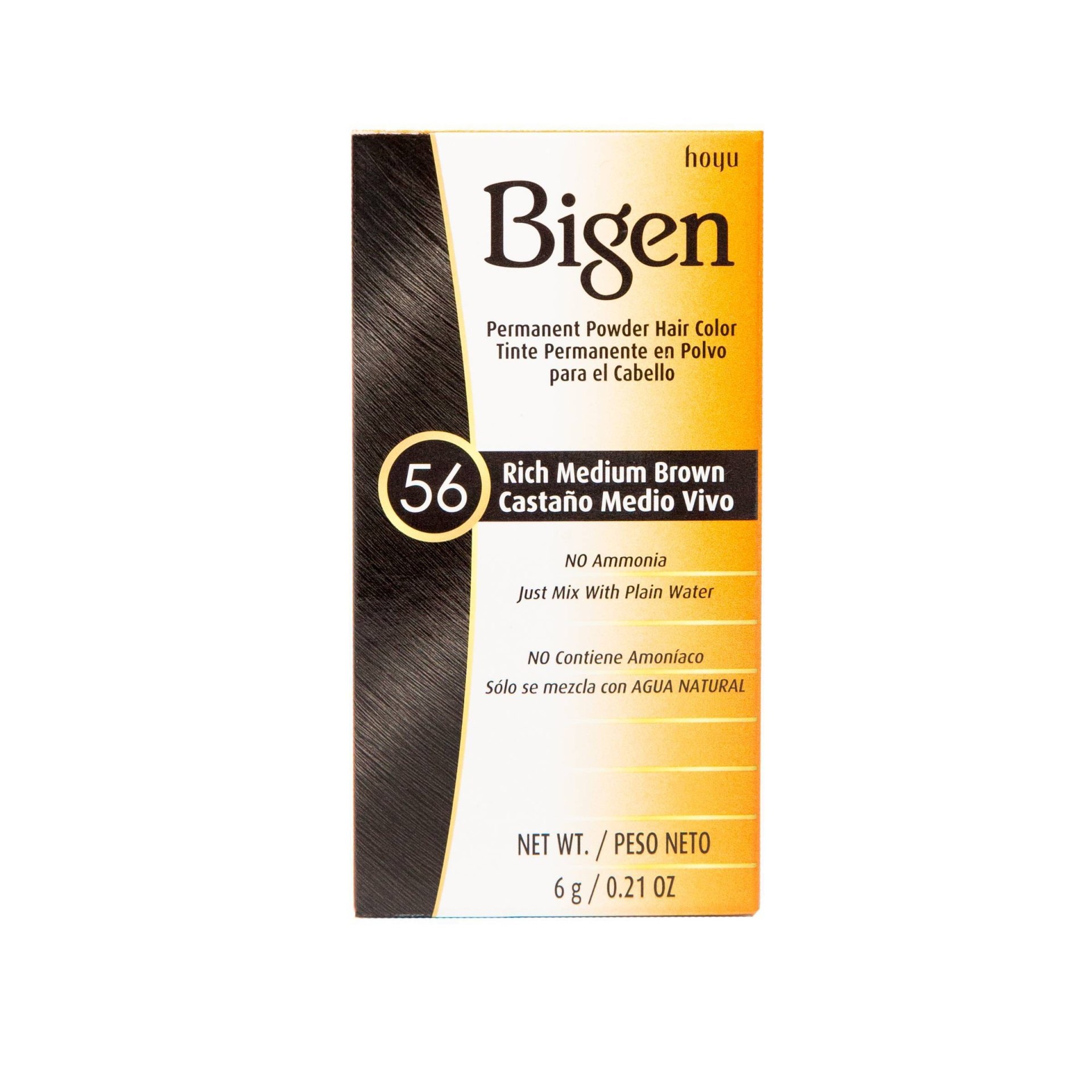 slide 1 of 1, Bigen Hair Color 56 Dark Medium Brown, 0.21 oz