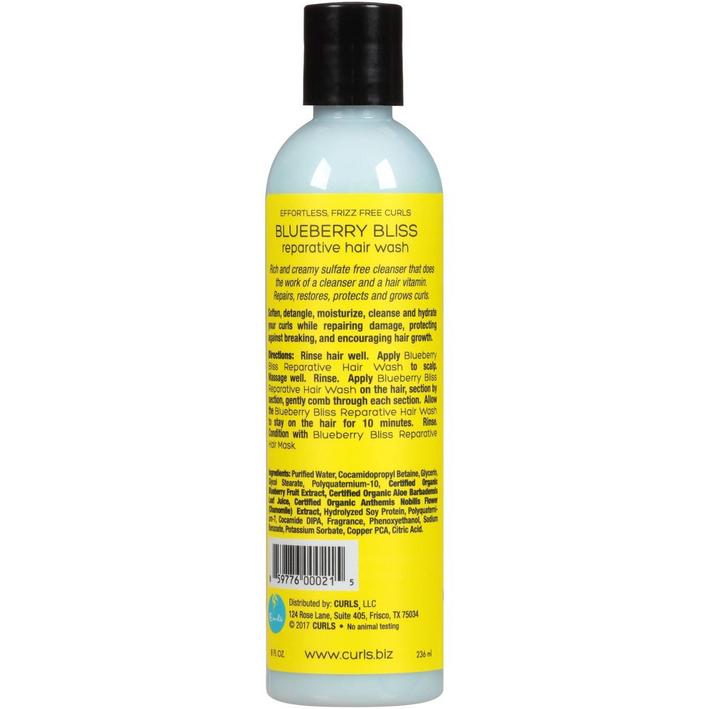 slide 2 of 3, Curls Blueberry Bliss Reparative Hair Wash 8 - fl oz, 1 ct
