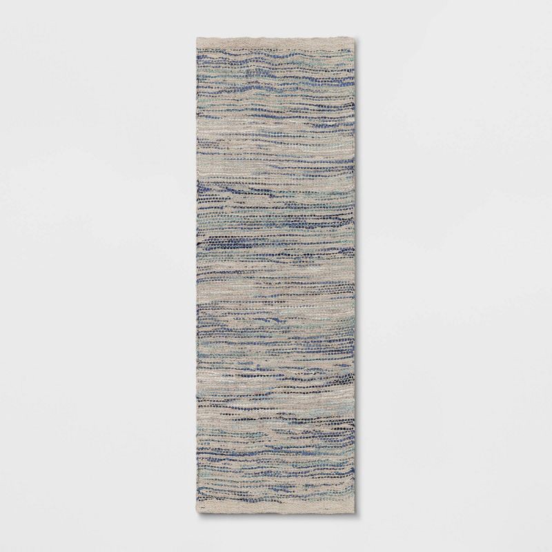 slide 1 of 4, 2'x3' Woven Accent Rug Indigo - Threshold™, 1 ct