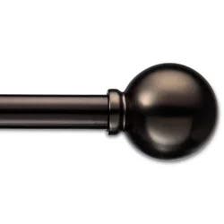 48"x84" Drapery Cafe Rod Ball Oil Rubbed Bronze - Room Essentials™: Adjustable Metal Curtain Rod, Single, Brown