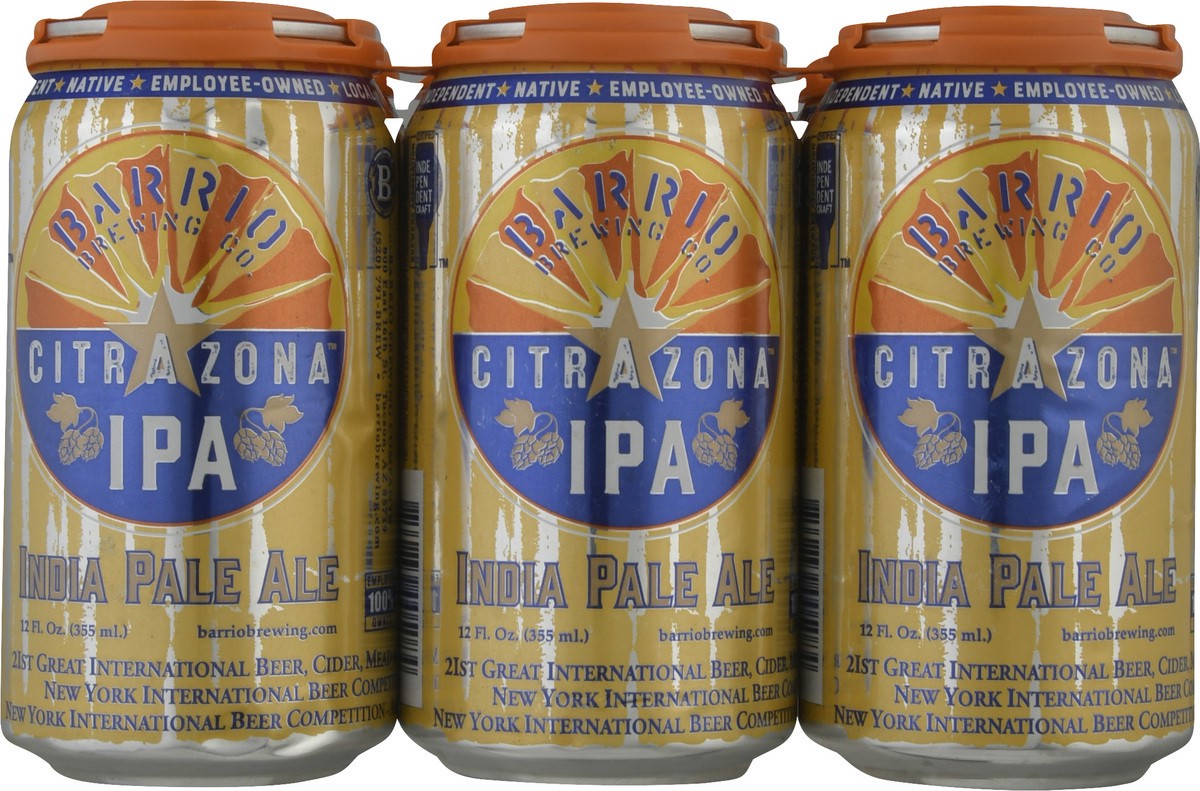 slide 1 of 9, Barrio Brewing Citra Zona IPA Beer 6 ea, 6 ct; 12 oz