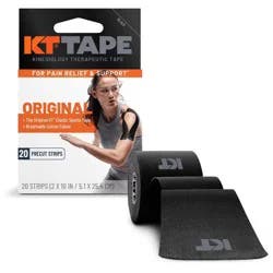 KT Tape Original Elastic Sports Tape 20 Strips - Black: Arthritis & Muscle Pain Relief