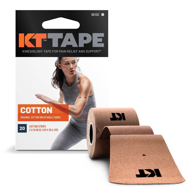 slide 1 of 3, KT Tape Original Elastic Sports Tape 20 Strips - Beige, 1 ct