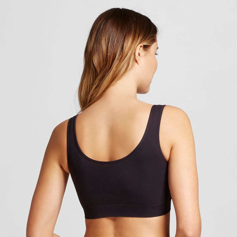 slide 2 of 3, Jockey Generation™ Women's Seamfree Tank Strap Bralette - Black S: Nylon Spandex Knit, Scoopneck, Pullover, 1 ct