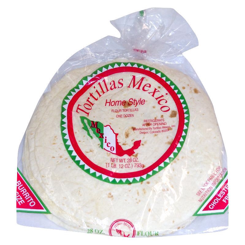 slide 1 of 1, Tortillas Mexico 10" Home Style Flour Tortillas - 28oz/12ct, 28 oz, 12 ct