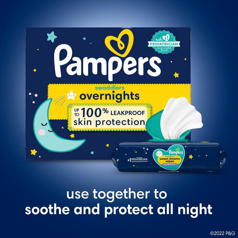 slide 7 of 11, Pampers Swaddlers overnights Diapers Super Pack - Size 3 - 66ct, 66 ct