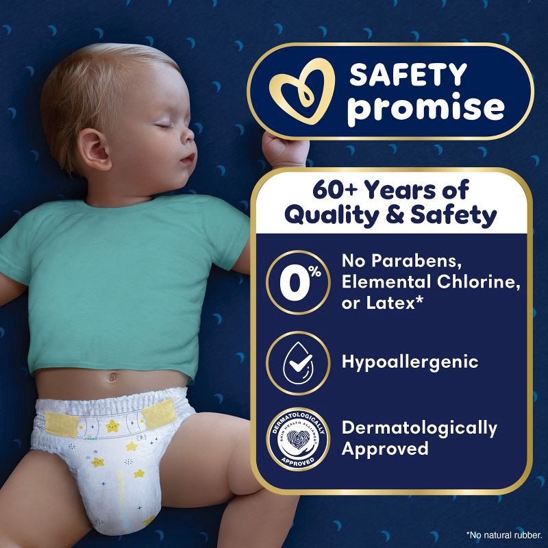 slide 10 of 16, Pampers Swaddlers Overnight Diapers - Size 5 - 50ct, 5 x 50 ct