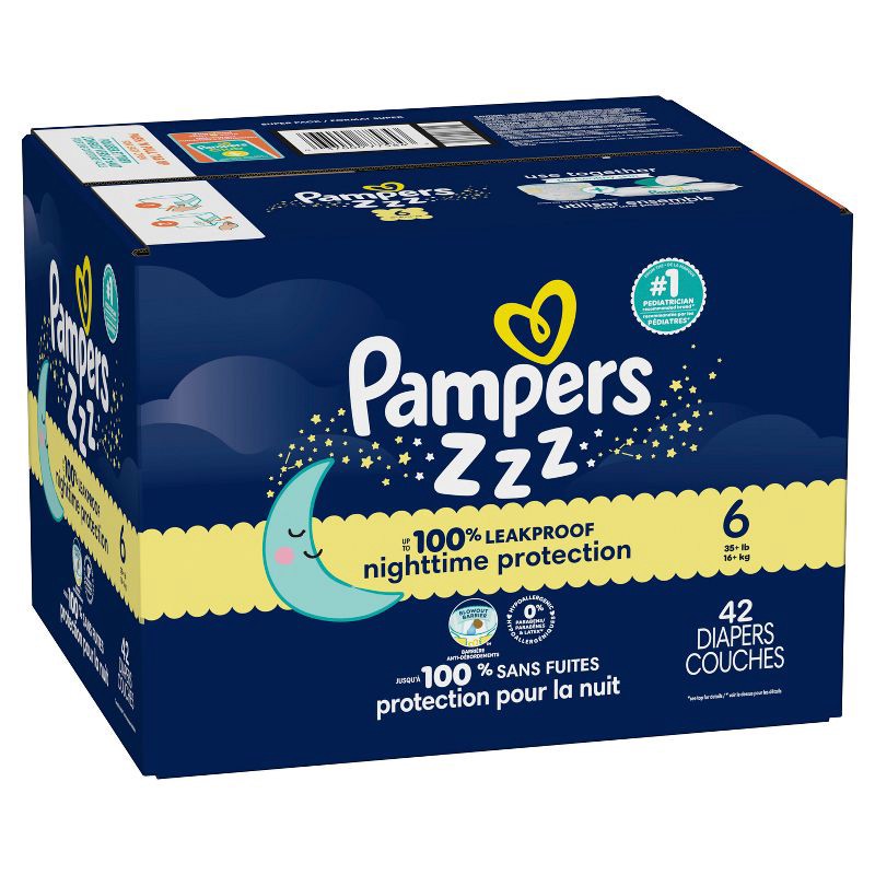 slide 16 of 16, Pampers Swaddlers Overnight Diapers - Size 6 - 42ct, 6 x 42 ct