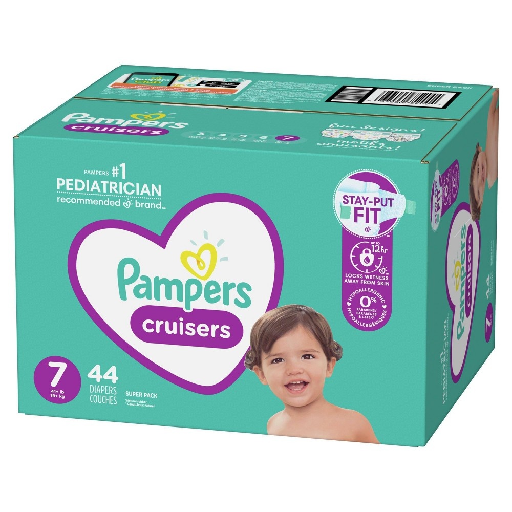 slide 7 of 7, Pampers Cruisers Diapers Super Pack - Size 7 - 44ct, 44 ct