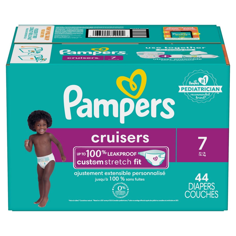 slide 5 of 19, Pampers Cruisers Diapers - Size 7 - 44ct, 44 ct