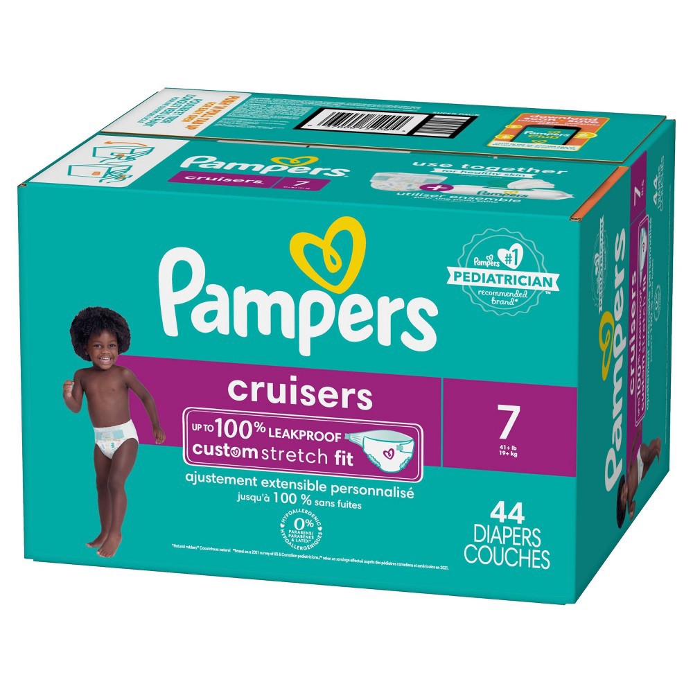 slide 17 of 19, Pampers Cruisers Diapers - Size 7 - 44ct, 44 ct